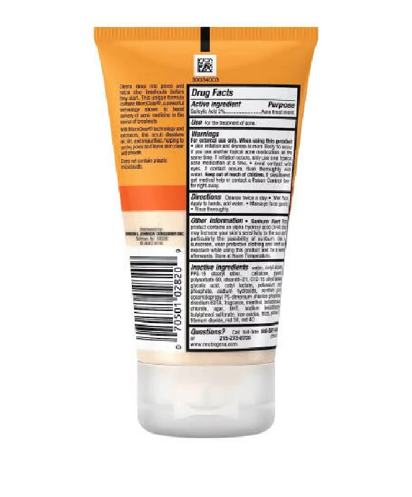 Neutrogena Oil-Fresh Acne Wash Daily Scrub,124 ml-2.webp